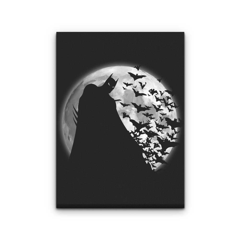 Bats Under the Moon - Canvas Print