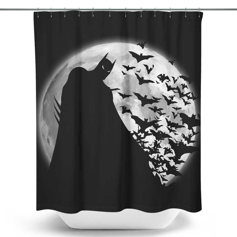 Bats Under the Moon - Shower Curtain
