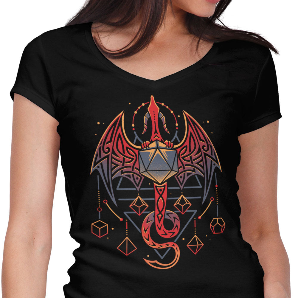 Celtic Dragon Dice - Women's V-Neck product image 1