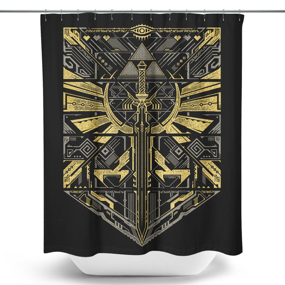 Cyber Hero Gold - Shower Curtain