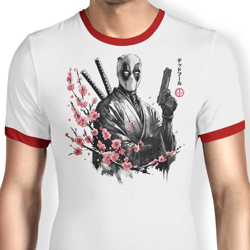 Merc Portrait Sumi-e - Ringer T-Shirt product image 3