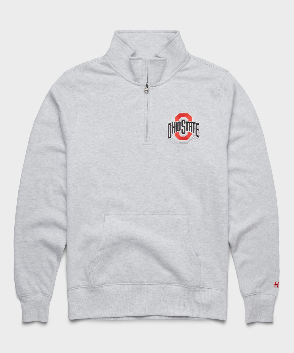 Ohio State Buckeyes Applique Quarter Zip Pullover