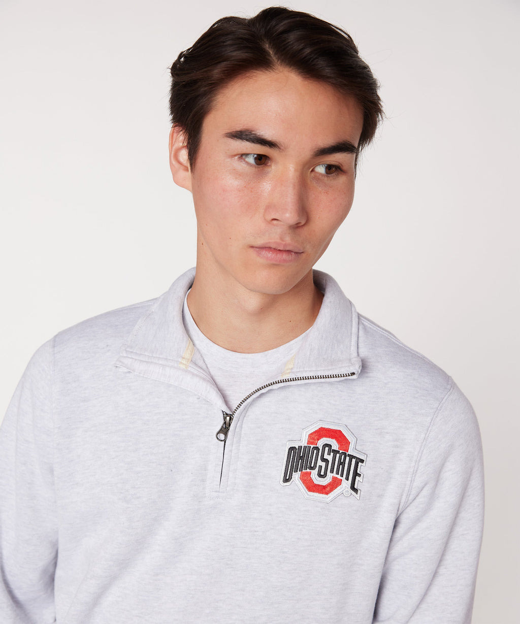 Ohio State Buckeyes Applique Quarter Zip Pullover