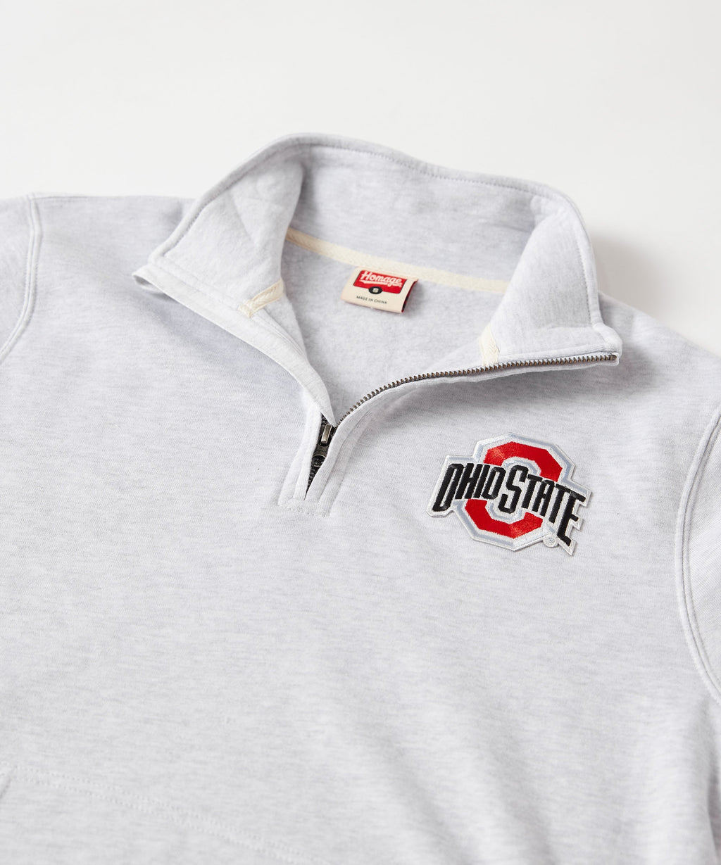 Ohio State Buckeyes Applique Quarter Zip Pullover