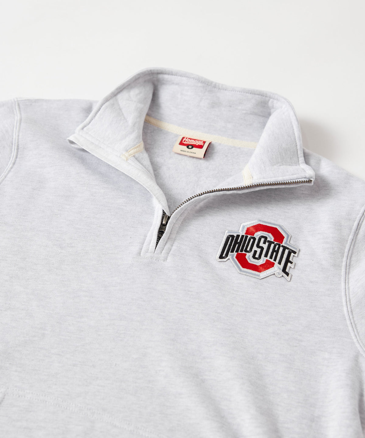 Ohio State Buckeyes Applique Quarter Zip Pullover