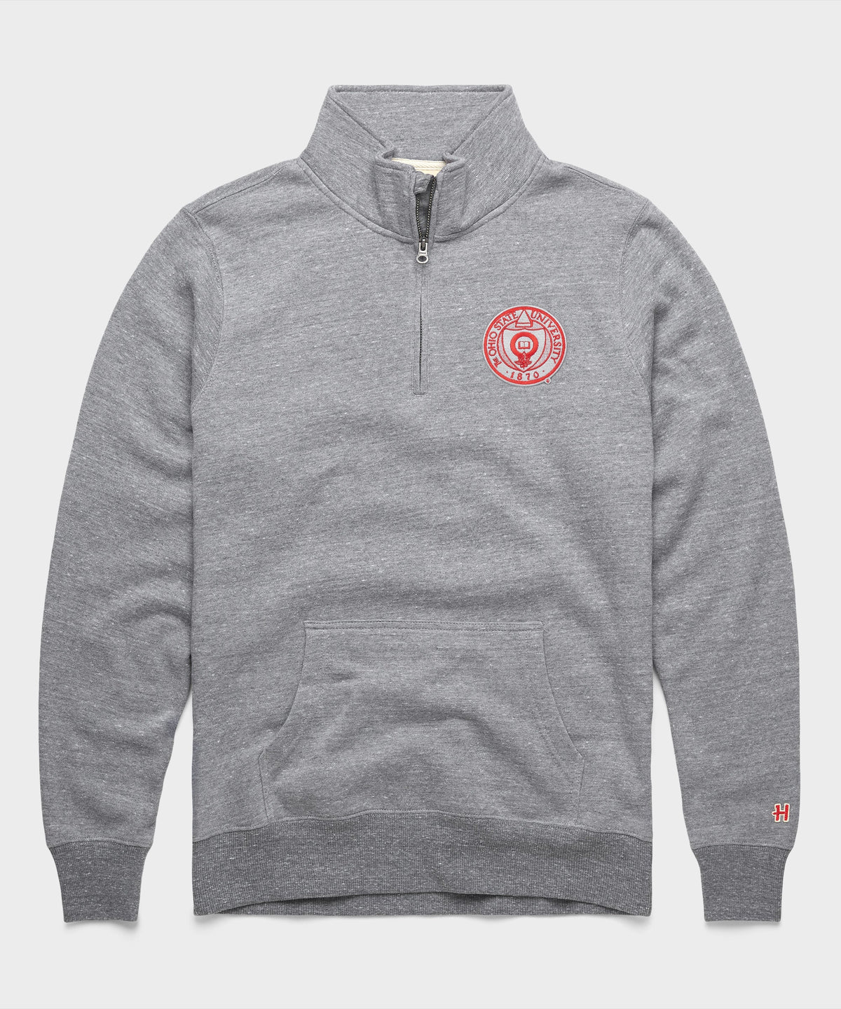 Ohio State University Seal Applique Quarter Zip Pullover