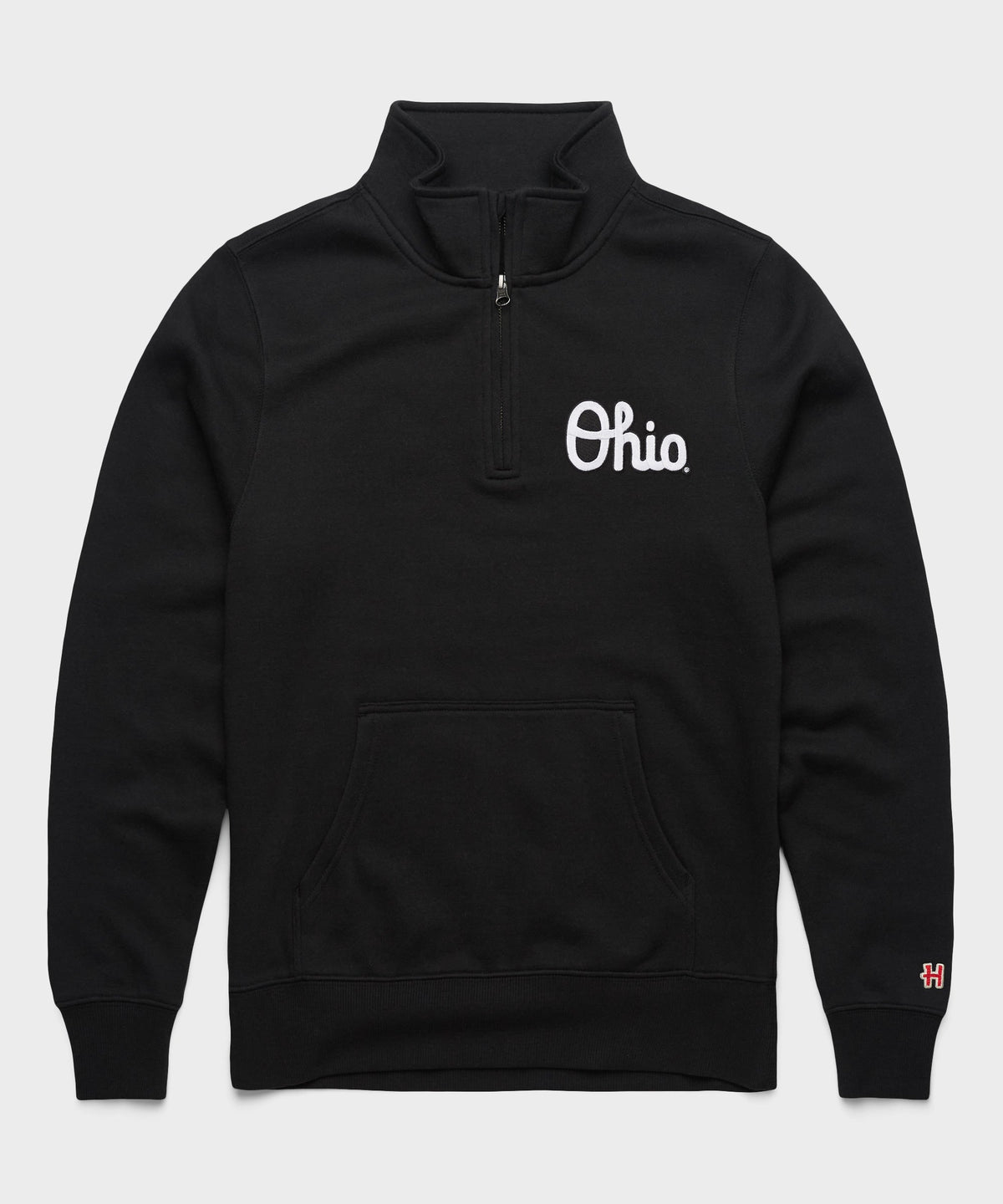Script Ohio Applique Quarter Zip Pullover
