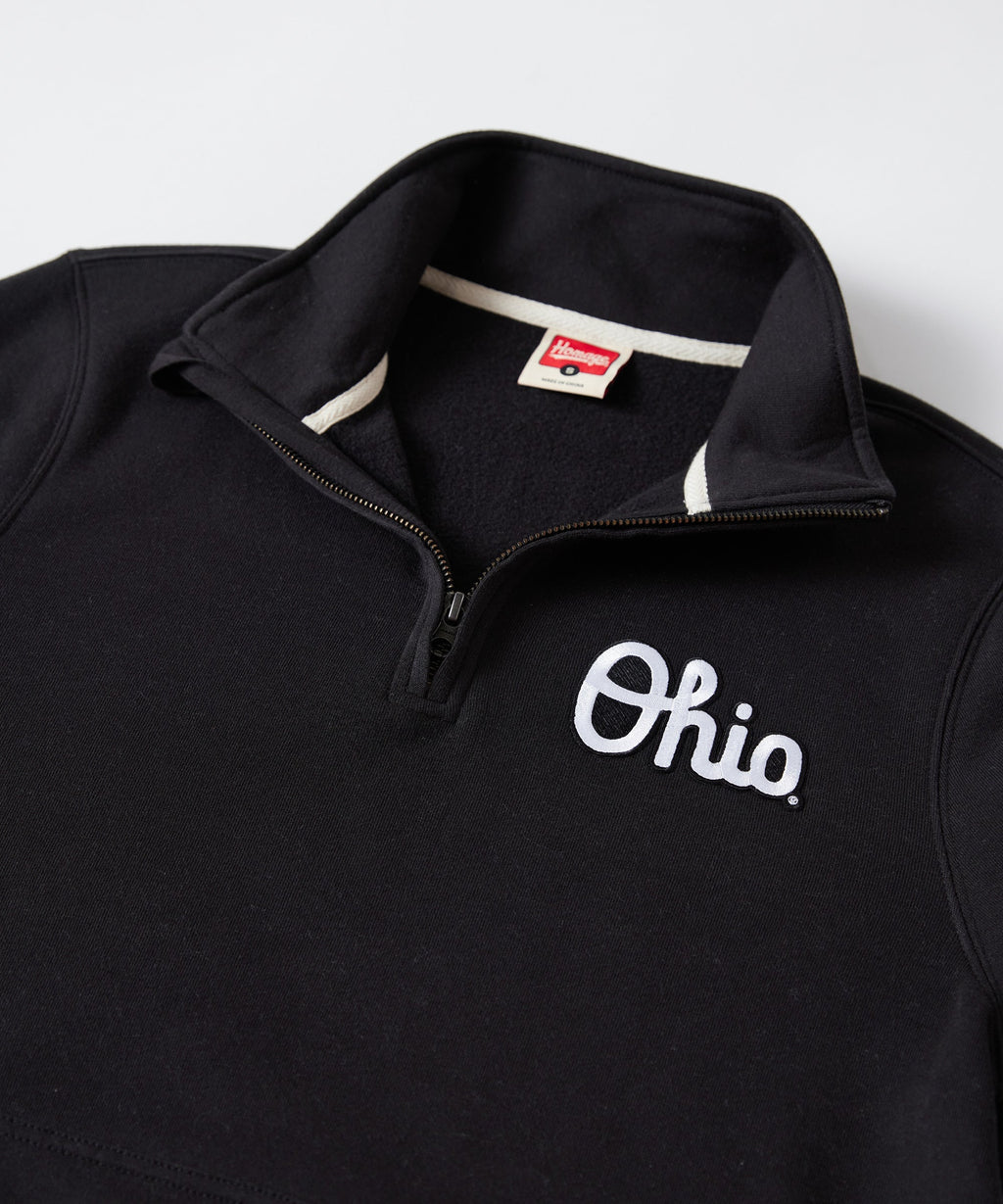 Script Ohio Applique Quarter Zip Pullover